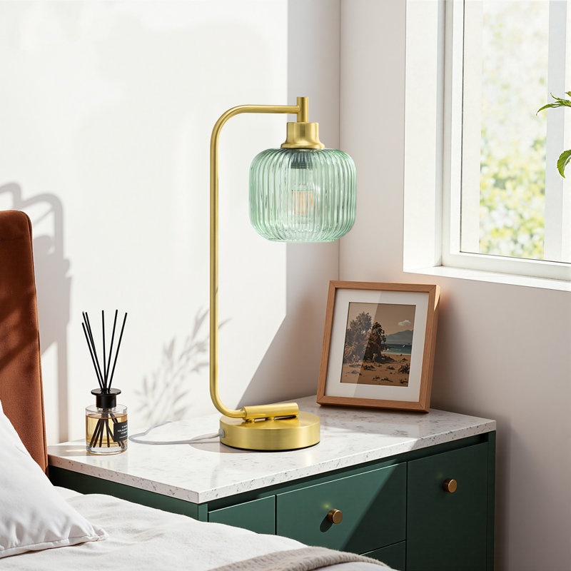 Lampe de table à intensité variable 18,5 "avec contrôle USB et tactile, Green