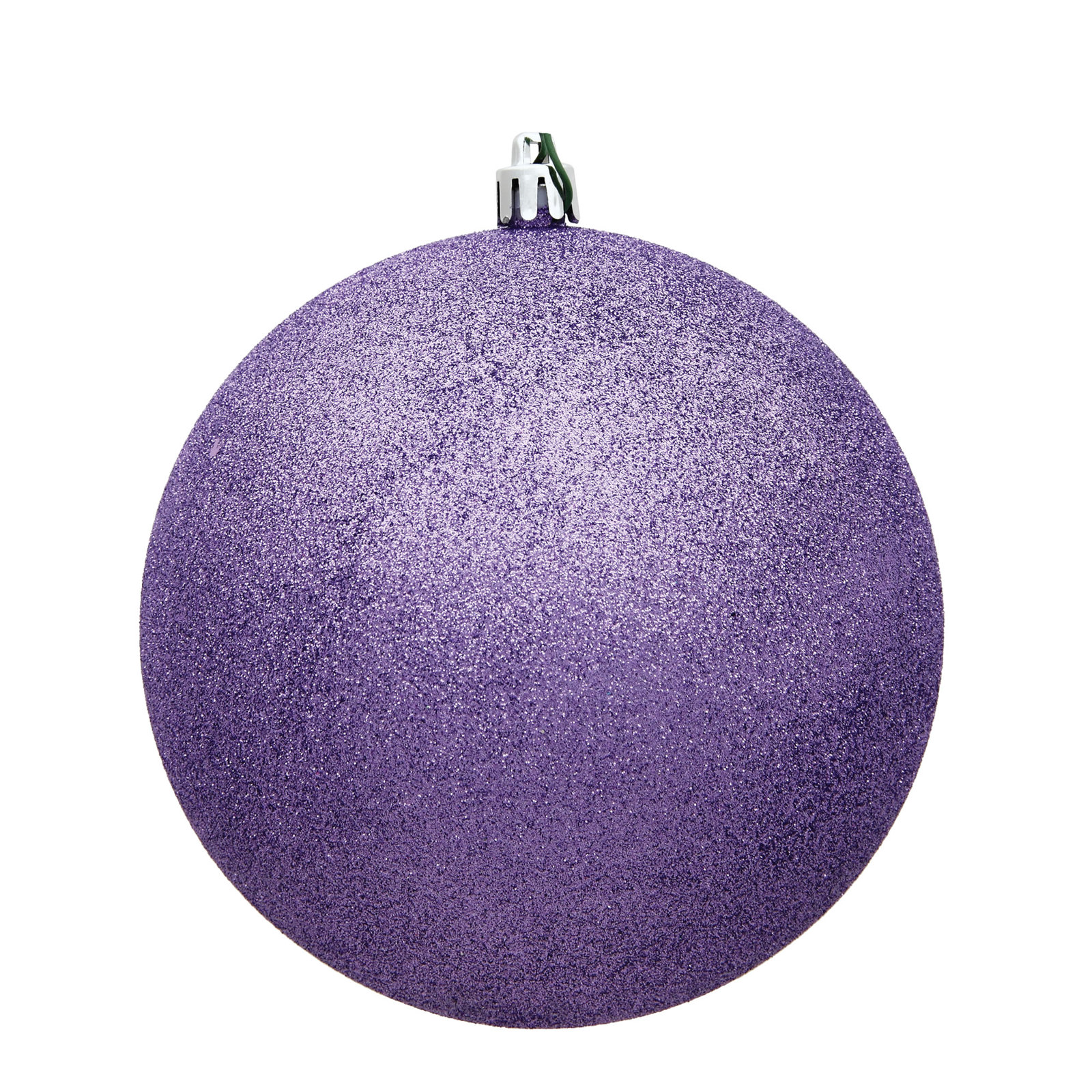Holiday Décor Ball Ornament, 2.75" H x 2.75" W x 2.75" D, Lavender Glitter