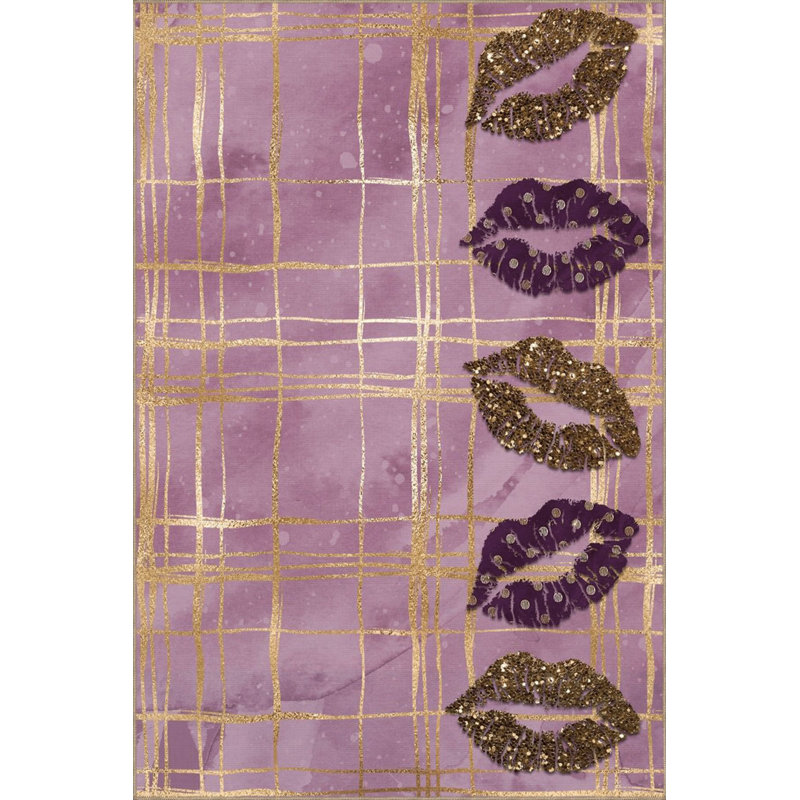 Tapis rose lavable à la machine, Tapis de couloir 3 pi 3 po x 6 pi 7 po inclus