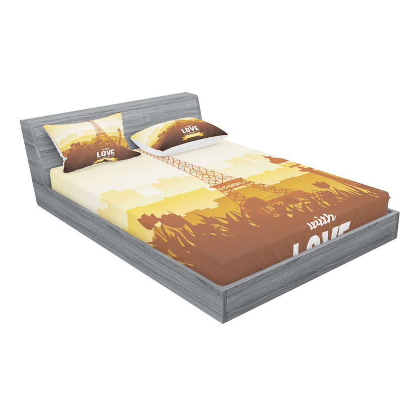 Microfiber Sheet Set, Queen Sheet Set with Fitted Sheet