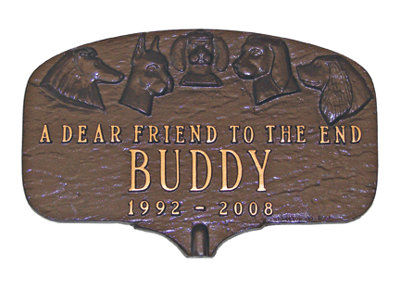 Metal Animals Memorial Plaque/Stone