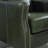 Asmunn 57” Distressed Green Top Grain Leather Sloped Arm Loveseat