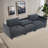 3 Seater Sofa With Usb Charger,Bluetooth Speaker And Storage Armrest-1790857385