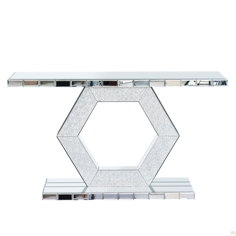 Miroir d'entrée hexagonal en cristal Sparkling