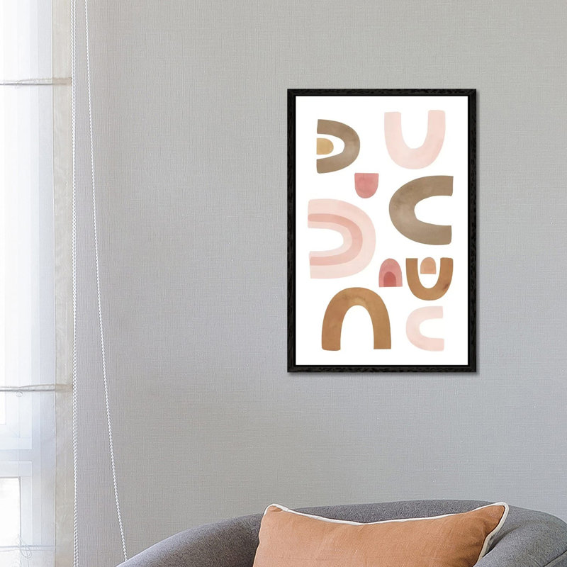 Shapes by Sisi & Seb - Floater Frame Gallery-Wrapped Canvas Giclée on Canvas, Black, 66.04 cm H x 45.72 cm W