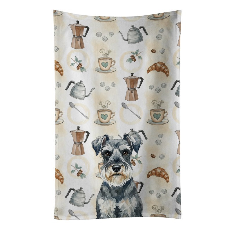 Schnauzer Coffee Bar Kitchen Towel, Schnauzer