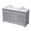 Closter 60'' Double Bathroom Vanity with Stone Top-356978303
