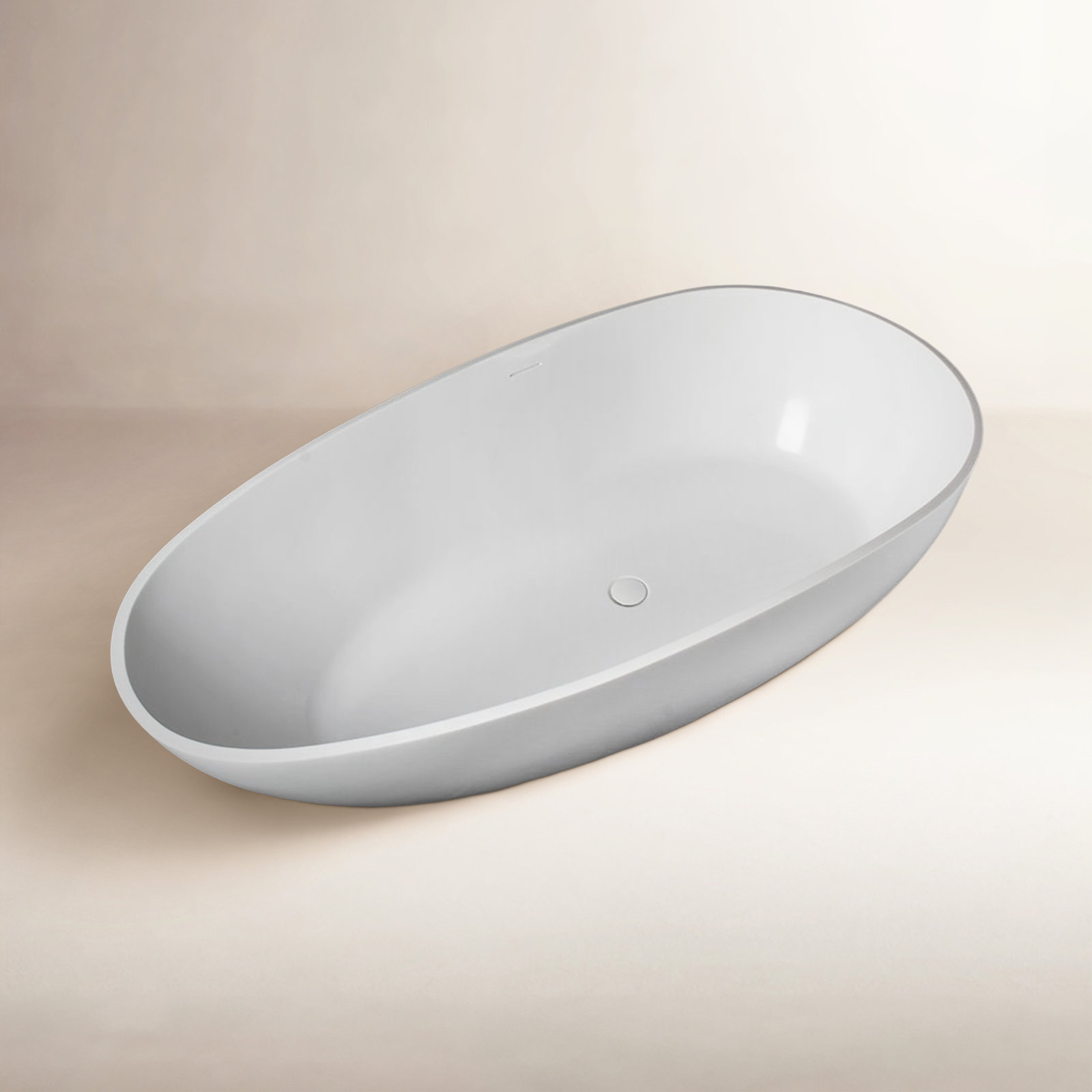 Euthalia 67" Solid Surface Soaking Bathtub, Matte