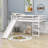 Full Size Wood Loft Bed with Slide-1700434141