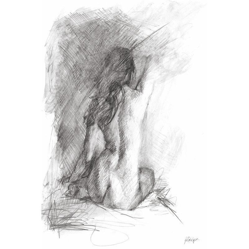 Life Drawing II - Wrapped Canvas Print, 46cm H x 30cm W