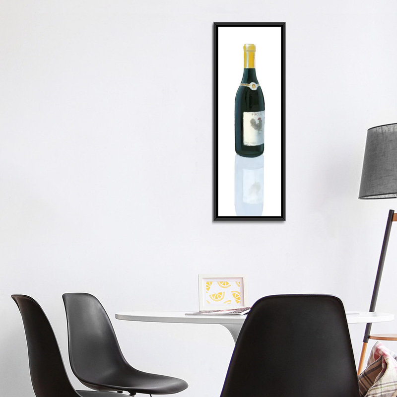 «Wine Stance IV» par Marco Fabiano, impression sur toile tendue, H 36 po x l 12 po x P 1,5 po, Toile avec cadre noir