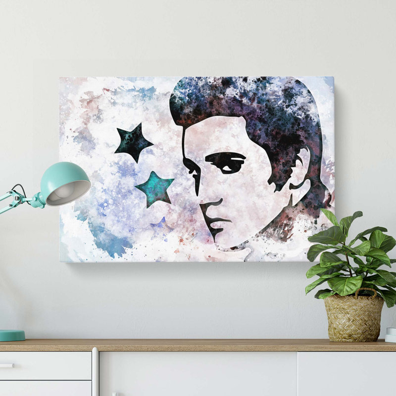 Elvis Presley Stars in Abstract - Wrapped Canvas, 60cm H x 91cm W x 3cm D
