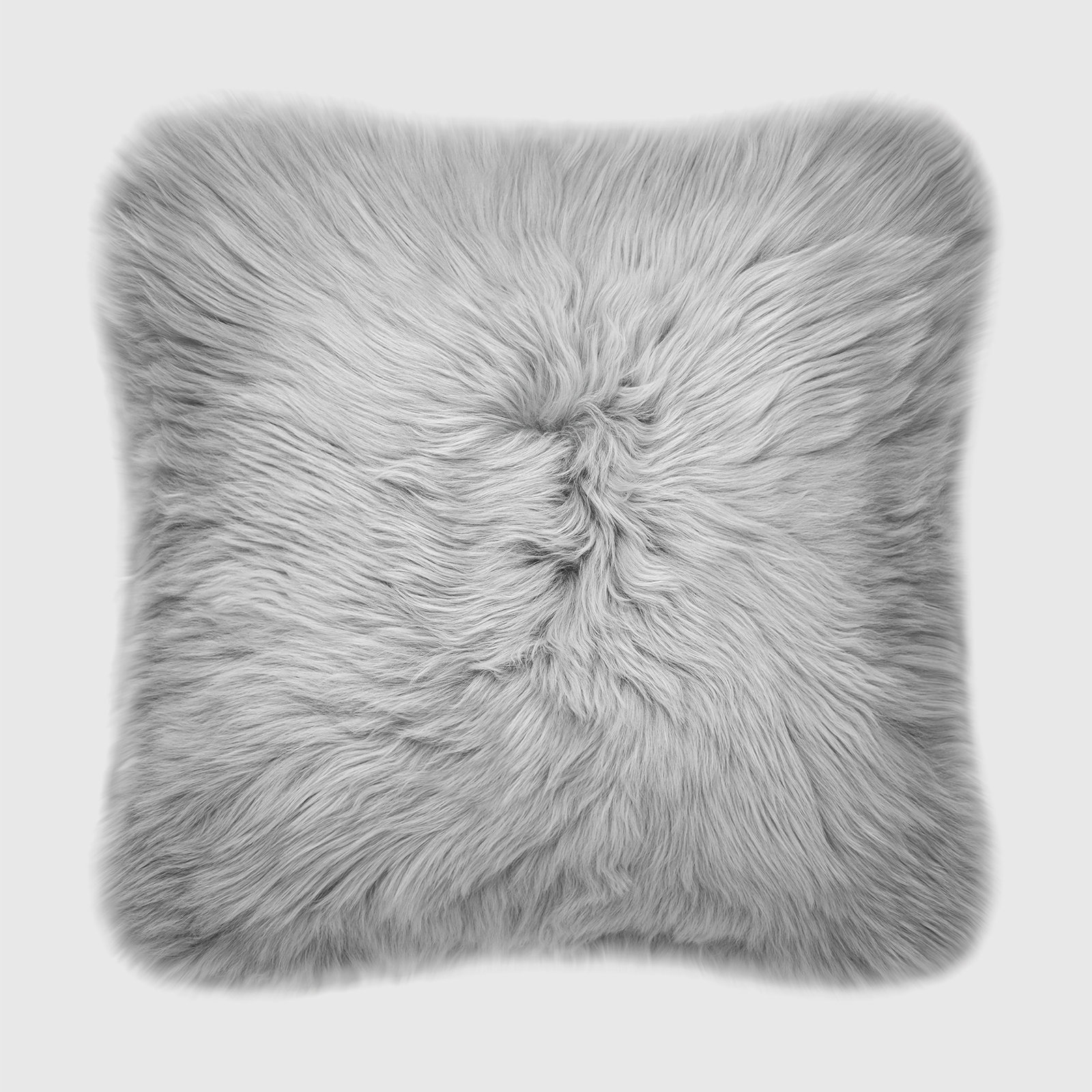 Fieldman Leather Throw Pillow, Quiet Gray