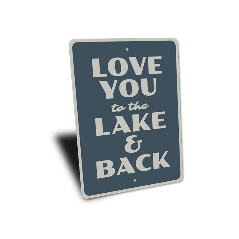 Plaque en aluminium «Lake Love», H 14 po x l 10 po x P 0,04 po