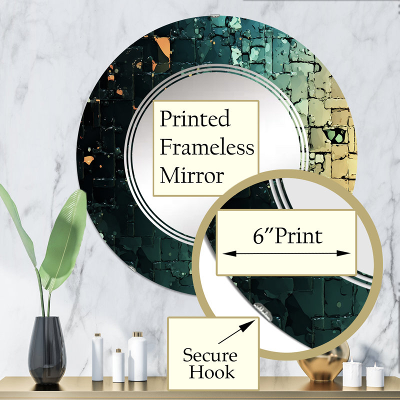 Miroir mural sans cadre Prasann, 32 po x 32 po