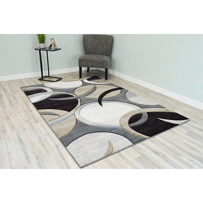 Tapis abstrait gris Mccampbell