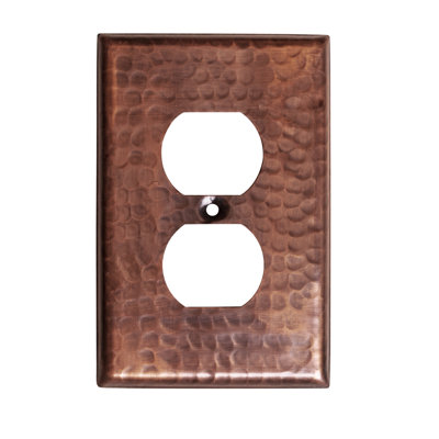 Hand Hammered 1 - Gang Duplex Outlet Standard Wall Plate