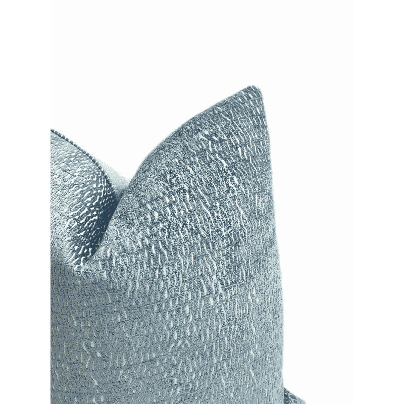  Housse de coussin en chenille, H 20 po x l 20 po, Bleu céruléen