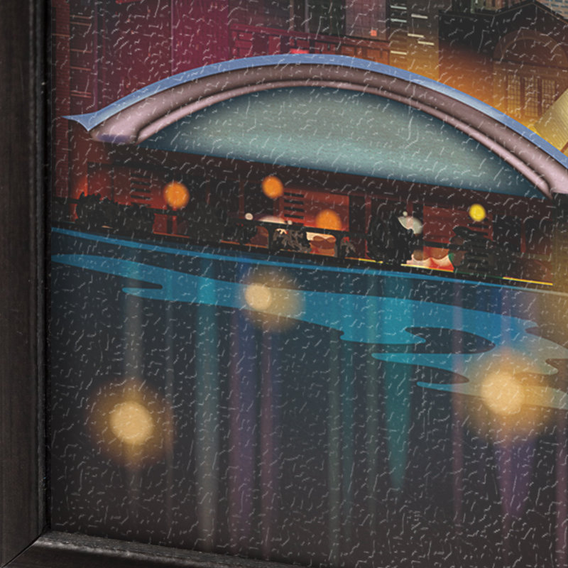 «Toronto Go» par Simone, reproduction d'art encadrée sous verre, H 15,5 po x l 10,5 po x P 1,5 po, Cadre flottant noir