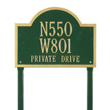 Wisconsin Special 3-Line Lawn Address Sign