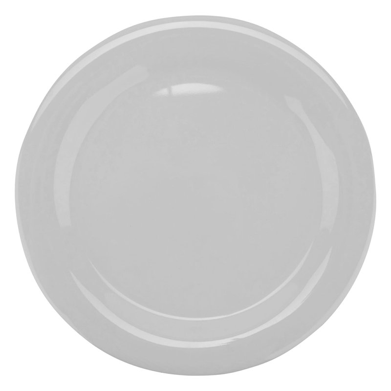 Assiette plate de qualité commerciale GET NP-10-DW, 10,5 po, blanc diamant (ensemble de 12)