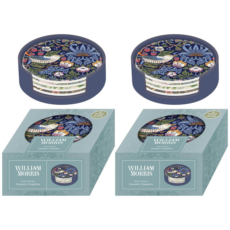 William Morris Round 8 Piece Coaster Set