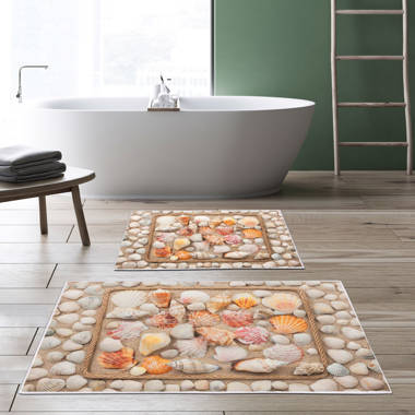 Dundee Deco Falkirk Velindre Plastic / Acrylic Bath Mat with Non