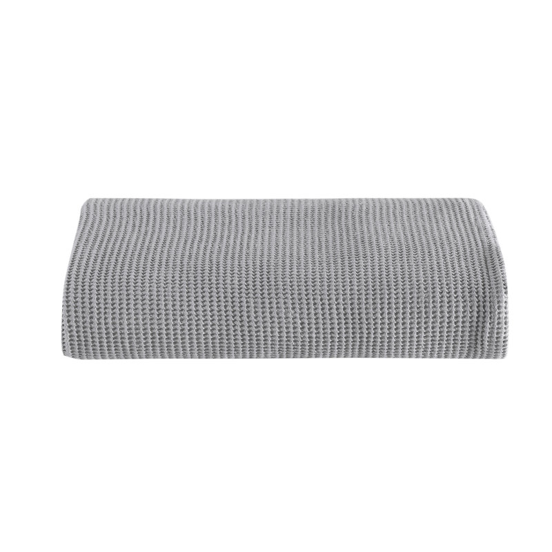 Mosche Turkish Cotton Waffle Bath Sheet, Cement