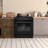 Cosmo 30 in. Nebula Collection 5.0 cu. ft. Gas Range, 5 Burners, Rapid Convection Oven, Cast Iron Grates in Matte Black