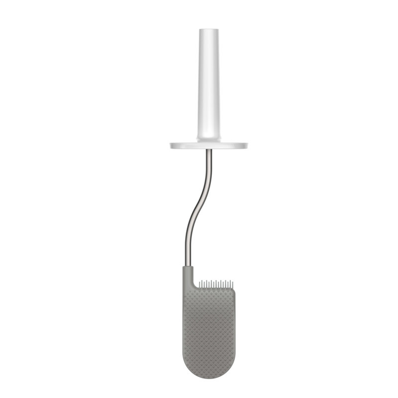 Flex Plus Anti-Drip Toilet Brush with Holder and Storage Caddy, Gray