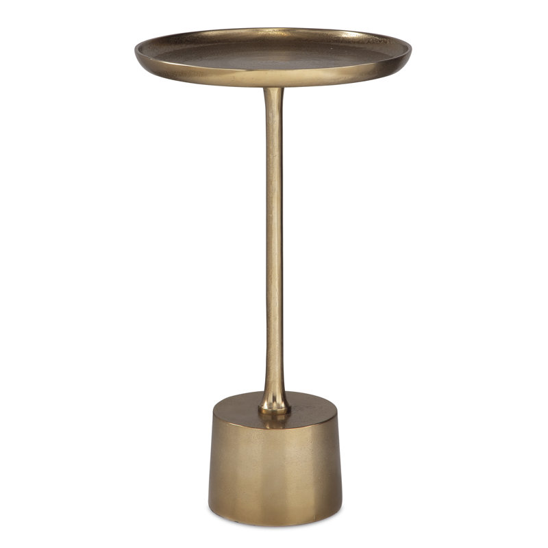 Mikylee Pedestal End Table, Gold