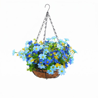 Faux paniers artificiels à fleurs suspendus pour l'extérieur
