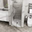 Porte de douche, porte de douche en verre avec design semi-sans cadre-112535377