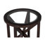 Table basse moderne simple en verre, table basse en verre trempé et base en bois massif-125542178