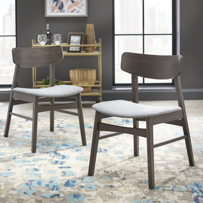 Chaise d'appoint rembourrée Biran en gris rustique