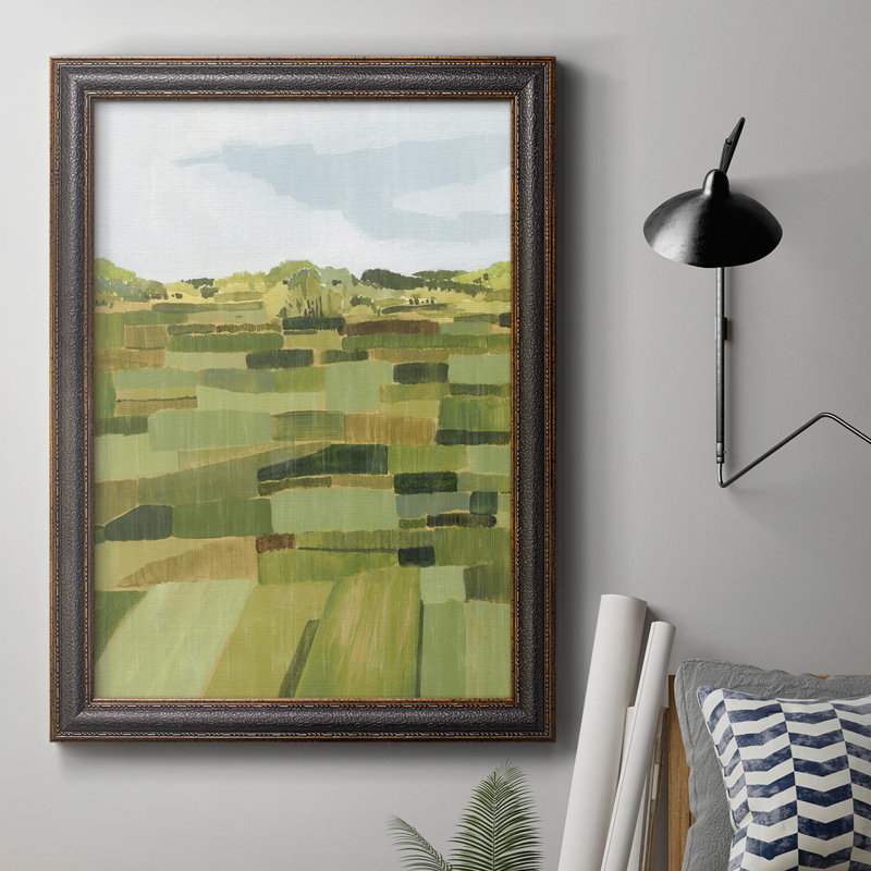«Woven Pasture II», peinture sur toile encadrée, H 20 po x l 16 po x P 1 po