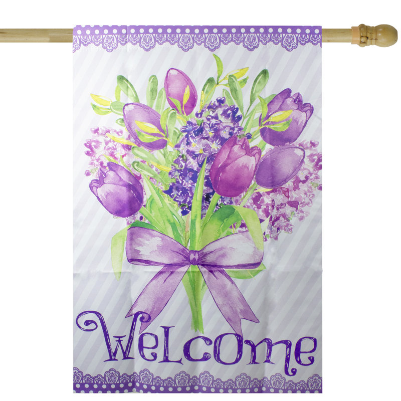 Drapeau extérieur Welcome, H 40 po x l 28 po