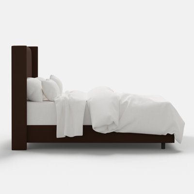 Hanson Upholstered Wingback Bed