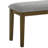 Lyoi Dining Bench, 47 Inch Gray Rectangular Fabric Seat, Brown Wood