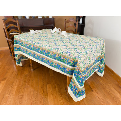 Missty Rectangle Floral Cotton Tablecloth