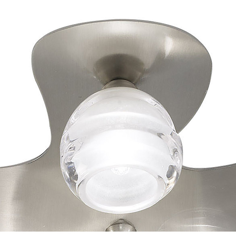 Clarabella 5-Light 110cm Flush Mount, Satin Nickel