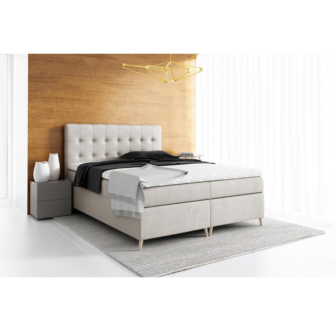 Boxspringbett Copeland mit Topper und Bettkasten