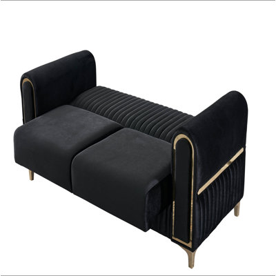 Causeuse convertible en tissu de velours Melody