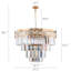 Lustre en cristal à 7 niveaux à intensité variable de 31,5 po Lauryna