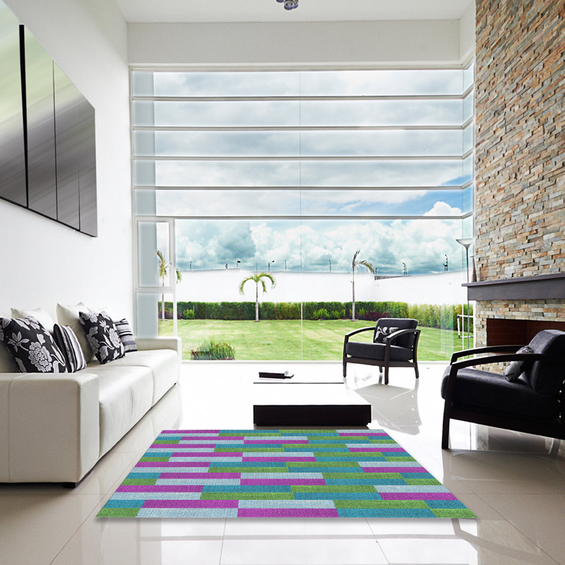 Geometric Indoor Rug, Square 7'