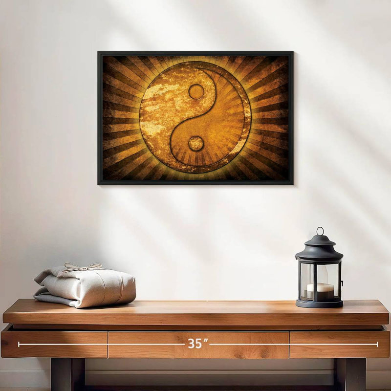 Kerrick Sun Rays Yin Yang, H 13 po x l 19 po