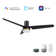 52" Annias 3 - Blade LED Smart Flush Mount Ceiling Fan with Remote Control and Light Kit Included.