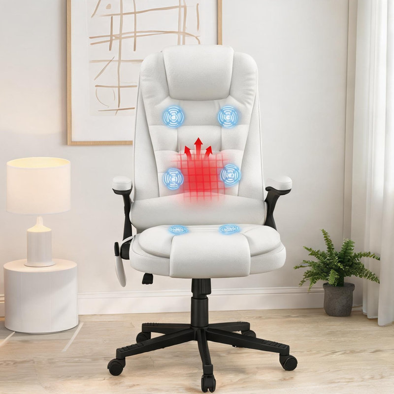 Fauteuil de direction chauffant Crisp White