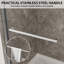Porte de douche coulissante double sans cadre de 56 à 60 po x H 74 po avec verre trempé clair de 5/16 po (8 mm), fini nickel brossé-123232207