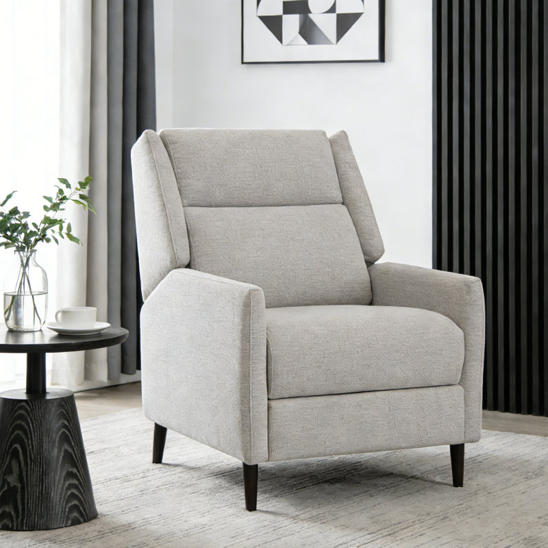 Fauteuil inclinable manuel Fernando, Brown Faux Leather